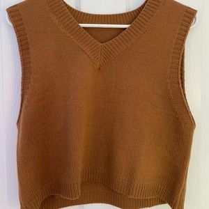 SHEIN Brown Sweater Vest